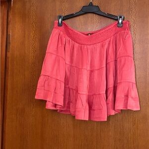 Free People Women's Pink Tiered Skirt